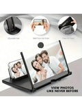 Foldable Phone Screen Magnifier - 3D HD Phone Amplifier Stand | Portable Movie & Video Viewer