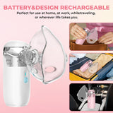 Portable Smart Humidifier & Nebulizer – Rechargeable Handheld Device with Auto-Cleaning & Dual Modes for Respiratory Support & Lung Detox