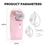 Portable Smart Humidifier & Nebulizer – Rechargeable Handheld Device with Auto-Cleaning & Dual Modes for Respiratory Support & Lung Detox