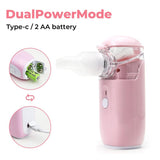 Portable Smart Humidifier & Nebulizer – Rechargeable Handheld Device with Auto-Cleaning & Dual Modes for Respiratory Support & Lung Detox