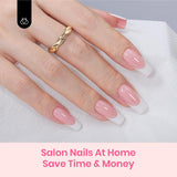 Beetles Press-On Nails – French Tip 4-in-1 Gel Nail Tips, No File Needed, Easy DIY Manicure & UV Soak-Off Extensions for Women