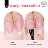 Beetles Press-On Nails – French Tip 4-in-1 Gel Nail Tips, No File Needed, Easy DIY Manicure & UV Soak-Off Extensions for Women