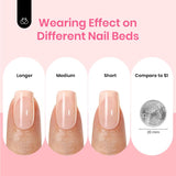 Beetles Press-On Nails – French Tip 4-in-1 Gel Nail Tips, No File Needed, Easy DIY Manicure & UV Soak-Off Extensions for Women