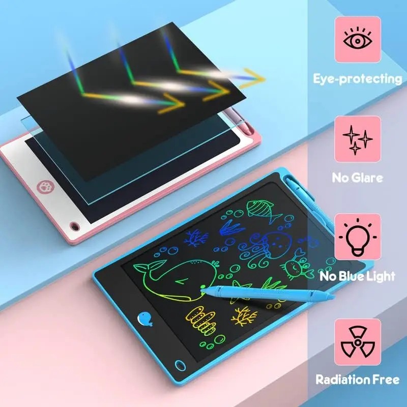 8.5" LCD Writing Tablet for Kids - Reusable Drawing Pad | Paperless Doodle Board for School & Home