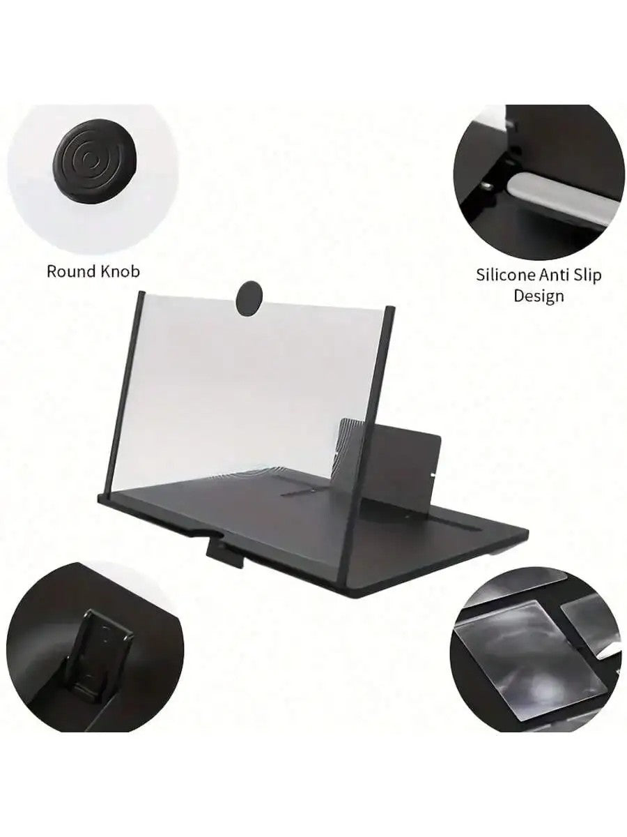 Foldable Phone Screen Magnifier - 3D HD Phone Amplifier Stand | Portable Movie & Video Viewer
