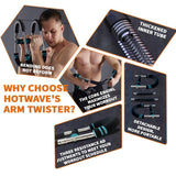 HOTWAVE Twister Arm Trainer – Adjustable Chest, Arm & Shoulder Workout Equipment for Men, Portable Spring Resistance Fitness Tool