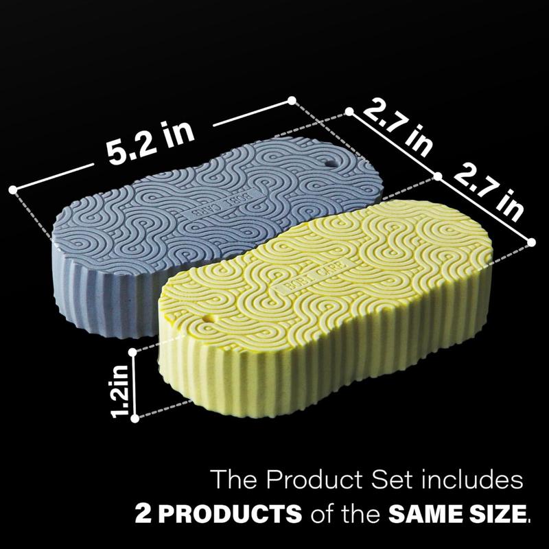 [2 Pack] Magic Exfoliating Bath Sponge – 3D Super Soft, Skin-Friendly & Reusable Body Exfoliator (Random Color)