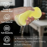 [2 Pack] Magic Exfoliating Bath Sponge – 3D Super Soft, Skin-Friendly & Reusable Body Exfoliator (Random Color)