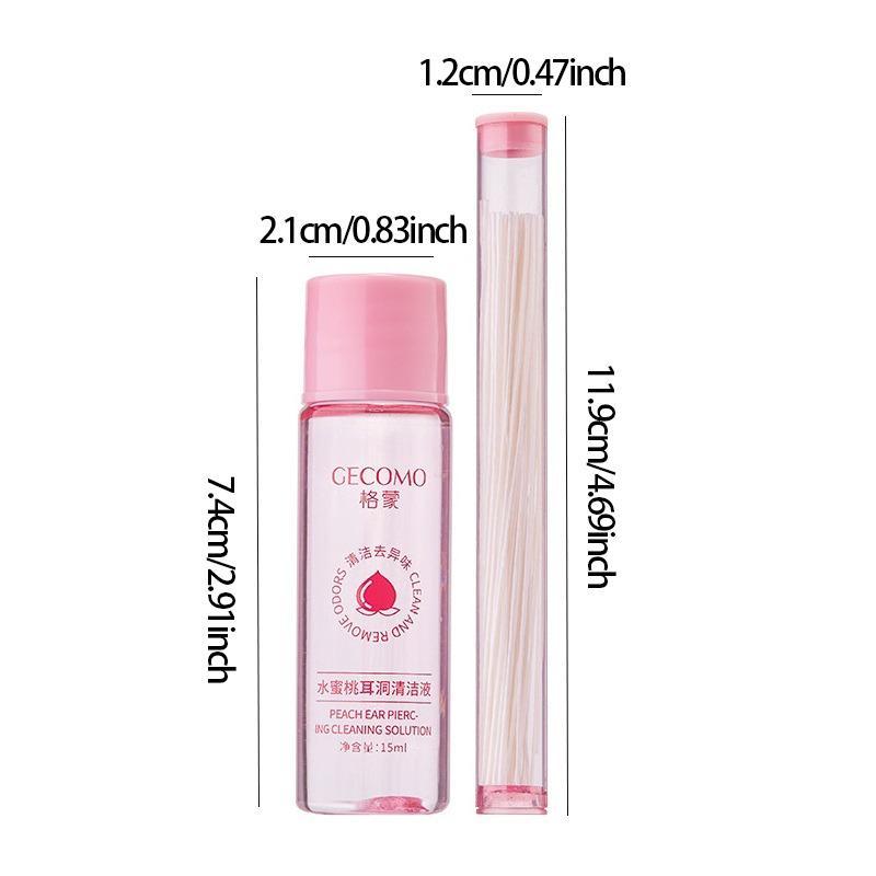 Disposable Ear Piercing Cleaning Line & Solution Set – Daily Earwax Removal and Ear Cleaning Tool Kit